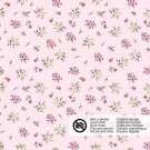 cotton poplin printed flowers light pink