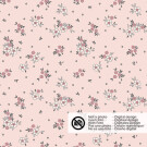 cotton poplin printed flowers light pink