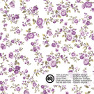 cotton poplin printed flowers purple