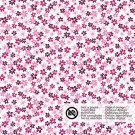 cotton poplin printed flowers pink