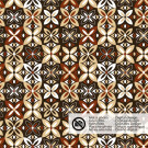 cotton poplin printed batik brown