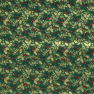 50x145 cm Cotton christmas holly green/gold
