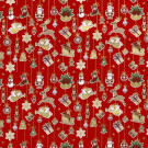 Cotton christmas ornaments red/gold
