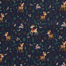 50x145 cm cotton christmas deer navy/gold