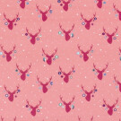 Cotton christmas deer head pink