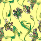 viscose jersey flowers yellow
