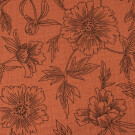 cotton muslin flowers red brown