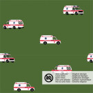 50x150cm Cotton jersey ambulances khaki green