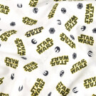 Cotton poplin star wars white