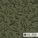 Softshell digital print dinos khaki green