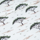 100x150 cm cotton jersey digital print monkeytree offwhite Blooming Fabrics