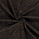 Jersey fabric discharge printed stripes navy