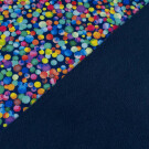 Softshell digital print confetti multicolor/navy