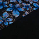 Softshell digital print leaves aqua/black