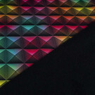 Softshell digital print squares multicolor/black