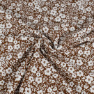 cotton jersey flowers brown