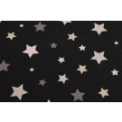 100x150 cm Cotton jersey stars black