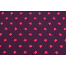 95x150 cm cotton jersey stars purple/pink