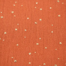 Cotton Muslin Golden Dots, Reddish Brown