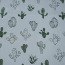 95x150 cm Cotton jersey cactus light grey/green metallic