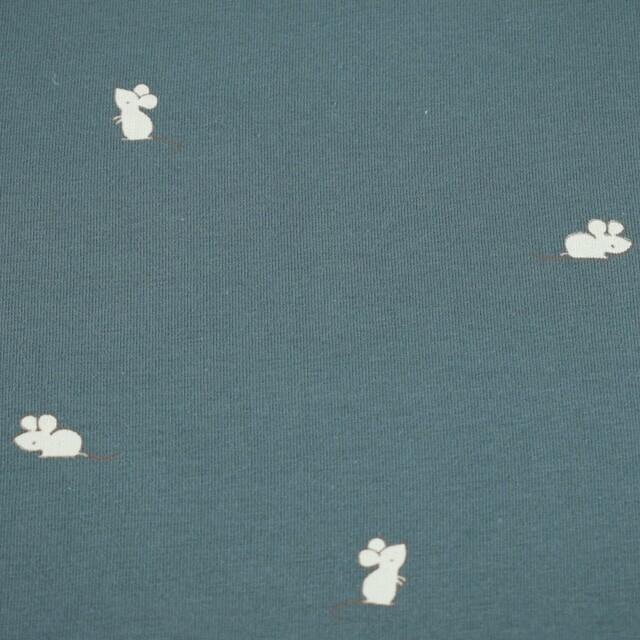 Cotton jersey mice indigo