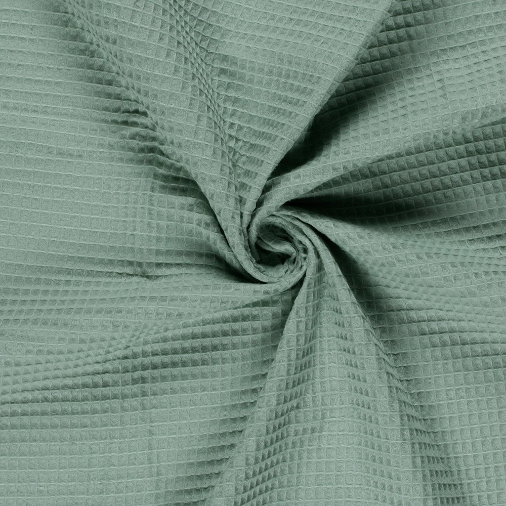 Waffle fabric coarse light mint