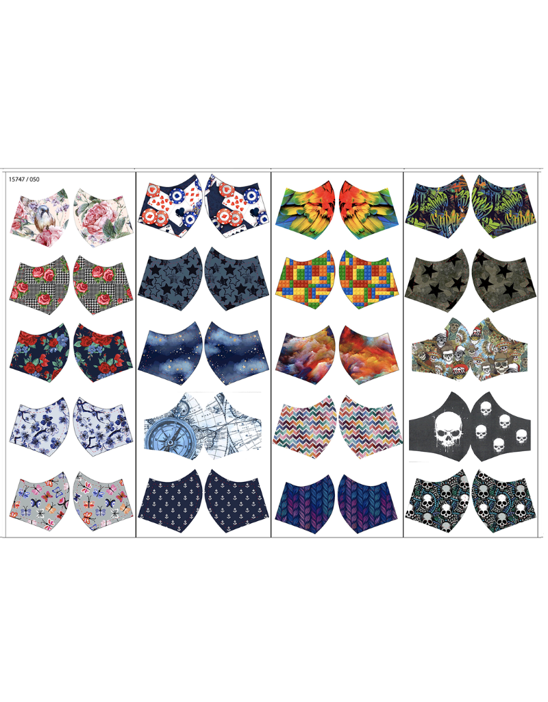 100x150 cm cotton digital print panel face masks #2